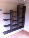 Philippe Nourisson, Menuisier- - agencement-decoration-interieur - catalogue-bureau-bibliotheque - Bibliothèque en chêne teinté anthracite