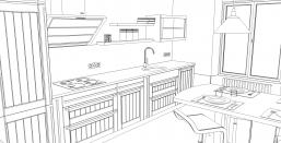 Philippe Nourisson, Menuisier- - agencement-decoration-interieur - catalogue-etudes-graphiques - CUISINE N° 2