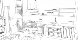 Philippe Nourisson, Menuisier- - agencement-decoration-interieur - catalogue-etudes-graphiques - CUISINE N° 2