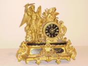 Philippe Nourisson, Menuisier- - boutique-antiquites -  - Pendule en régule et marbre noir