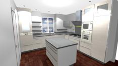 Philippe Nourisson, Menuisier- - agencement-decoration-interieur - catalogue-espace-cuisine - Cuisine chêne