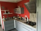 Philippe Nourisson, Menuisier- - agencement-decoration-interieur - catalogue-espace-cuisine - Cuisine bleu-gris