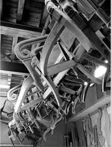 ossature de fauteuils suspendus, Philippe Nourisson, Menuisier