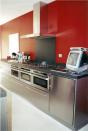 Philippe Nourisson, Menuisier- - agencement-decoration-interieur - catalogue-espace-cuisine - Cuisine inox flamme granit anthracite