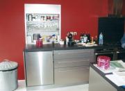 Philippe Nourisson, Menuisier- - agencement-decoration-interieur - catalogue-espace-cuisine - Cuisine inox flamme granit anthracite