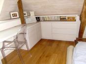 Philippe Nourisson, Menuisier- - agencement-decoration-interieur - catalogue-bureau-bibliotheque - Bureau sous rampant