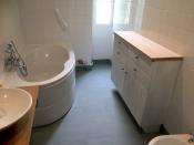 Philippe Nourisson, Menuisier- - agencement-decoration-interieur - catalogue-bain - SDB dessus chêne