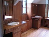 Philippe Nourisson, Menuisier- - agencement-decoration-interieur - catalogue-bain - SDB acajou