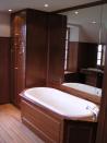 Philippe Nourisson, Menuisier- - agencement-decoration-interieur - catalogue-bain - SDB acajou